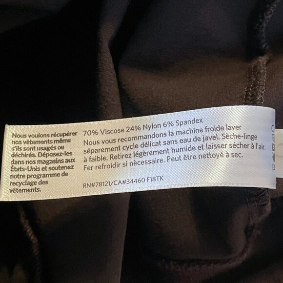 Eileen Fisher Elastic Waist Thick Knit Ponte Pants in Brown Sz. XS - Picture 4 of 4